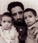 Ардов с детьми Борей и Мишей, начало 1940-х