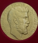 Изображение Архимеда на медали Филдса