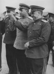 Маршал авиации Ф.Я.Фалалеев, генерал армии А.И.Антонов и Маршал Советского Союза Г.К.Жуков