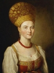 Портрет неизвестной крестьянки в русском костюме, 1784 г.