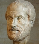 Скульптура головы Аристотеля — копия работы Лисиппа, Лувр.