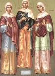Мцц. Агапия, Ирина и Хиония