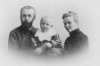 Павел Иванович и Павла Николаевна с дочерью Ольгой, 1900 гг., Женева