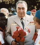 Брежнев_4_ во время посещения международного детского пионерского лагеря Артек в Крыму, 1979