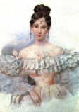Портрет Н.Н. Пушкиной. Конец 1831г., начало 1832 г. Акварель
