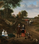 Семейный портрет в пейзаже. 1650-1560. Рейксмузей. Амстердам