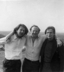 Венцлова Т._4 с Рамунасом Катилюсом и Иосифом Бродским, 1972