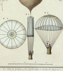 Схематическая иллюстрация парашюта использованного 22 октября 1797 года Андре-Жаком Гарнереном