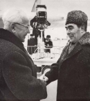 Леонид Ильич Брежнев и Густав Гусак. Москва, 1975 г.