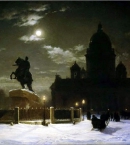 Суриков_9_Вид памятника Петру I на Сенатской площади в Петербурге