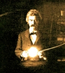 Марк Твен_30_ в лаборатории Теслы, 1894