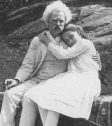Марк Твен и молодая поэтесса Дороти Куик  