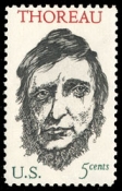 Марка с изображением ТОРО Генри Дэвида, 1967 г.