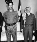 Саддам Хусейн (в центре), Ясир Арафат (справа)