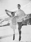 ХЕНИ Соня, 1922 год, с трехкратным олимпийским чемпионом Жилем Графстром