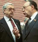 Егор Яковлев и Александр Яковлев, март 1990 года