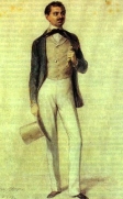 Портрет работы Раффе. 1851 г. Бумага, акварель.