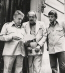 1977. Париж. В. Максимов, А.Галич и Вадим.
