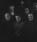 Берия, Ежов и Анастас Микоян в группе партийных делегатов. Сентябрь 1938 года