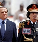 Сильвио Берлускони и Муаммар Каддафи
