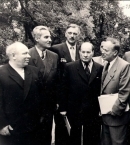 Михалков_5_(3-й слева) на III съезде писателей Белорусской ССР. 1954