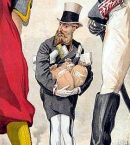 Карикатура на «короля-дельца» в «Vanity Fair», 1869