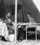 Линкольн и генерал Джордж Маклеллан 10 марта 1862 года