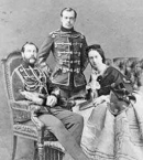 Мария Александровна, супруг Александр II и их сын, будущий император Александр III