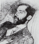 Д. С. Мережковский. Портрет работы И. Репина (Около 1900)