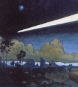 Пейзаж с кометой. 1910. Акварель, тушь, белила 