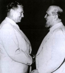 Josip Broz Tito and Ivan Mestrovic. 1959. Brijuni.  
