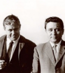 Донатас Банионис и Конон Молодый во время съемок фильма 