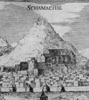 Шемаха. Гравюра из «Описания путешествия». А. Олеария. 1656 г.