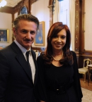 Шон Пенн и президент Аргентины Кристина Фернандес