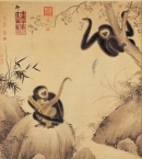 Чжу Чжаньцзи_3 « Гиббоны играют», 1427