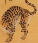 Ким Хон До_3 картина «Тигр под бамбуком»
