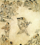 Ким Хон До_5 картина «Борьба двух мужчин»