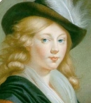 Портрет принцессы Луизы-Августы Баденской в юности. Неизвестный художник