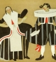 Эскизы костюмов Николь и Ковьеля из «Мещанина во дворянстве», 1930 год.