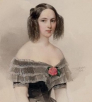 Портрет Натальи Николаевны Пушкиной, (1812-1863), - 1844г