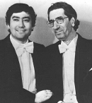 С Алибеком Днишевым после концерта в Большом зале Московской консерватории. 12.05.1984  