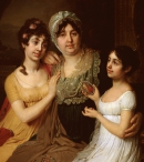 Анна Ивановна Безбородко (жена Ильи Андреевича) с дочерьми