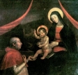 Копия с фрески Пинтуриккио - папа поклоняется Мадонне, написанной с Джулии Фарнезе