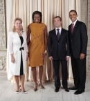 Дмитрий Медведев и Барак Обама с супругами
