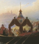 Пленённая царица Сююмбике, покидающая Казань. В. Г. Худяков, 1870.