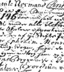 Сертификат захоронения Дракенберга от 16 октября 1772. Из Орхусского прихода Domsogn, Hasle Herred, ссылка 825