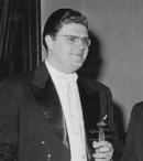 Йозеф Сук (слева) с дирижёром Францем Конвичным и кларнетистом Оскаром Михаликом, 1957