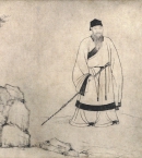 Ван И_2 Портрет Ян Чжуси. В 1363 г. художник Ни Цзань пририсовал сосну и камни.