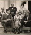 Мария и Кнут Гамсоны с детьми Торе, Арильдом, Элинор и Сесилией в 1933